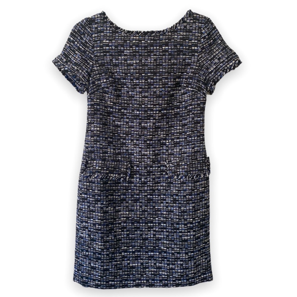 Banana Republic Dress. Navy Blue and Black Tweed. Size 2